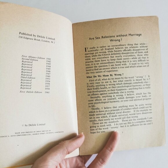 1961 Are Sex Relations Without Marriage Wrong, Dr. Herbert Gray Anglican Church - Picture 5 of 6